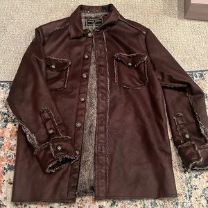 Mens True Grit Faux Fur Shacket